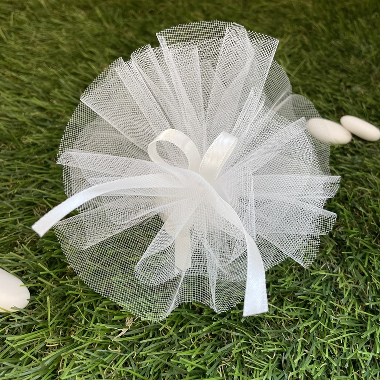 SACCHETTO TULLE BIANCO CON FIORI (copia)